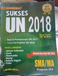 Image of Sukses UN 2018: Sesuai Kisi-kisi UN 2018 Prorgram IPA